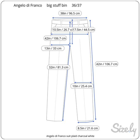 Angelo di Franco suit plaid charcoal white - Picture 2 of 16